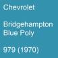 Preview: Chevrolet, Bridgehampton Blue Poly, 979 (1970).